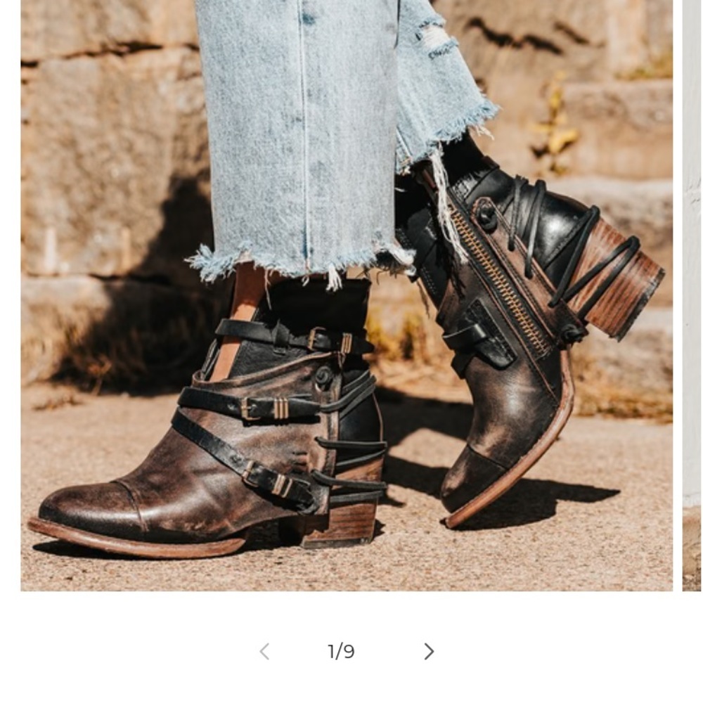 Freebird Women's Black Leather Ankle Boots - Picture 5 of 7